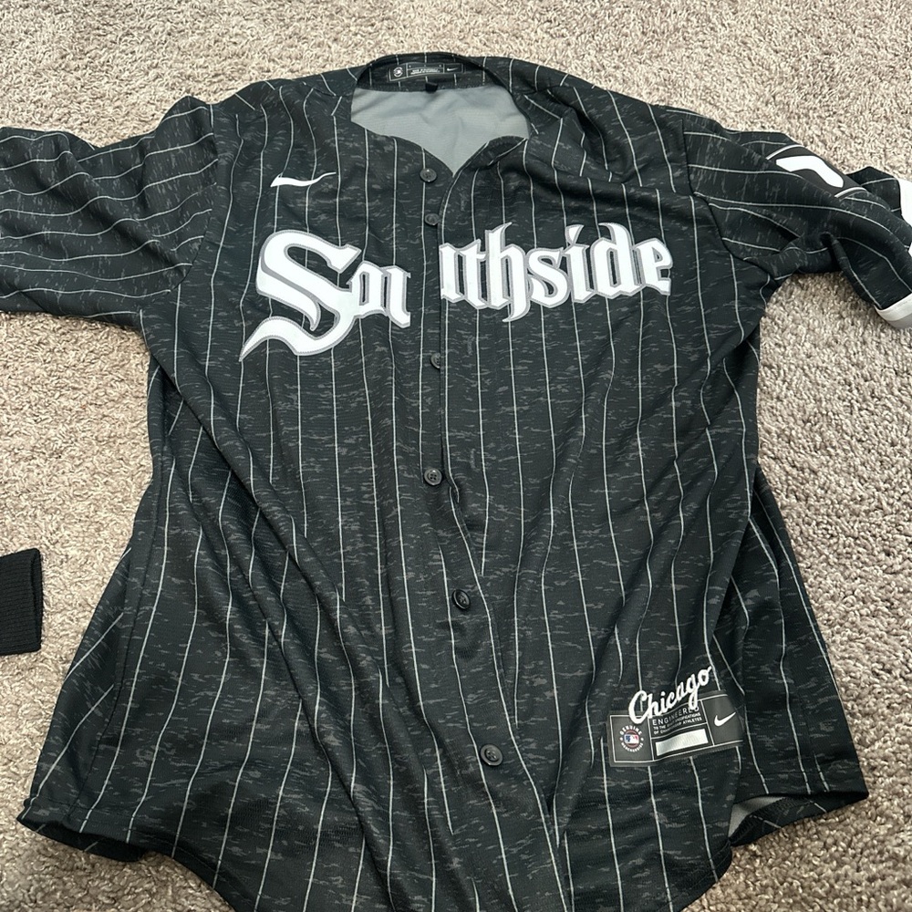 Nike Black Pinstripe Chicago Jersey